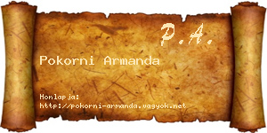 Pokorni Armanda névjegykártya